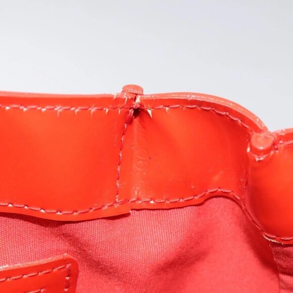 LOUIS VUITTON Vernis Wilshire PM Hand Bag Orenge Sunset - Picture 13 of 15